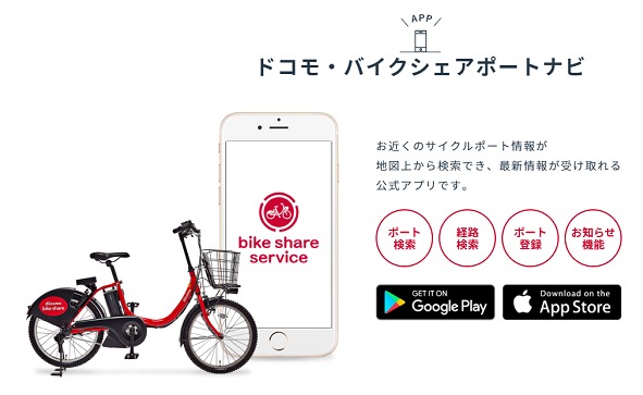 ドコモ・バイクシェアポートナビ