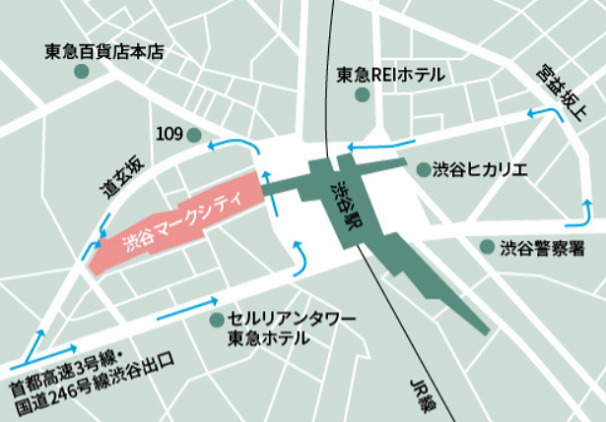 渋谷マークシティー駐車場案内図