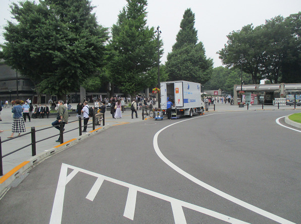 上野駅公園口（タクシー乗り場側）ロータリーの様子