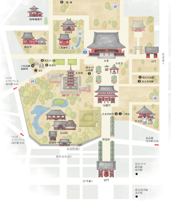 浅草寺地図